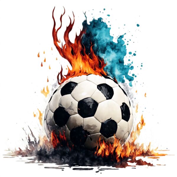 Soccer Ball Flames Thumbnail